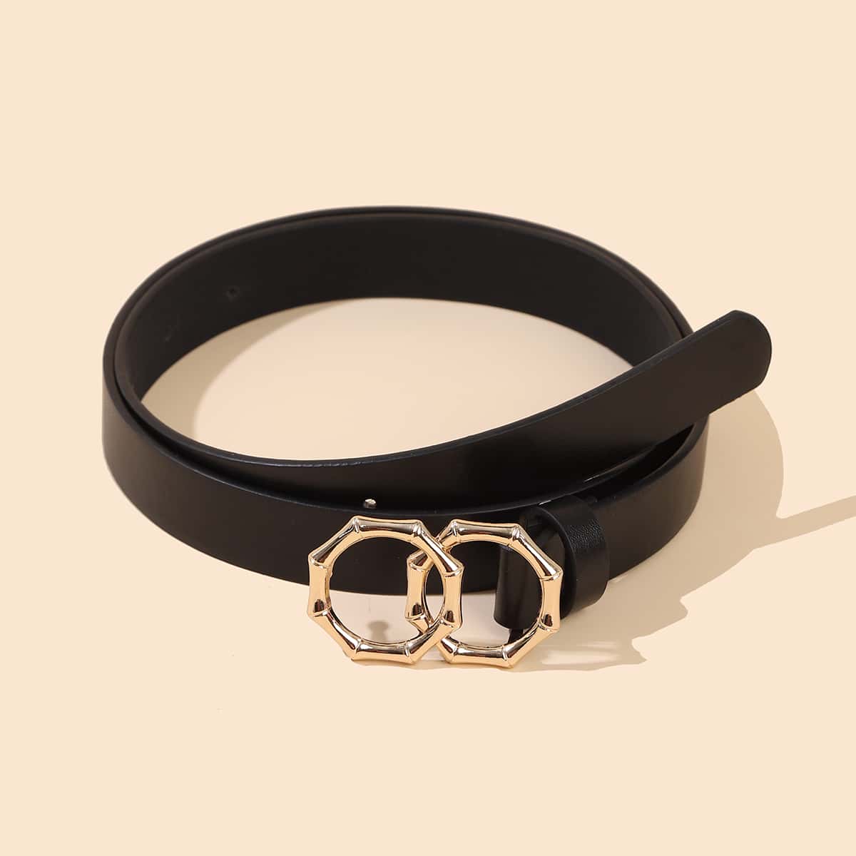

Geo Buckle Belt, Black