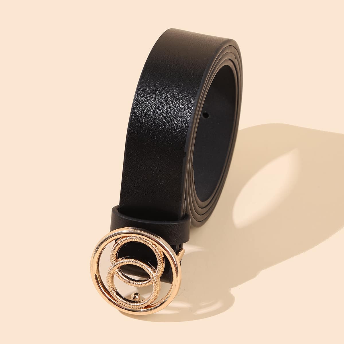 

Ring Buckle Belt, Black
