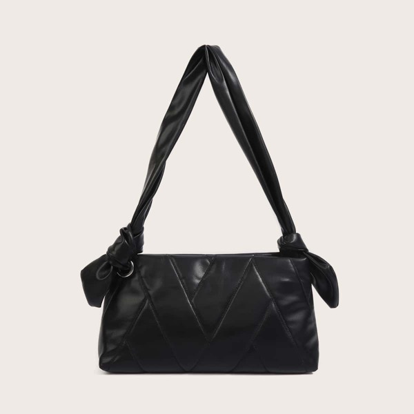 

Stitch Detail Shoulder Bag, Black