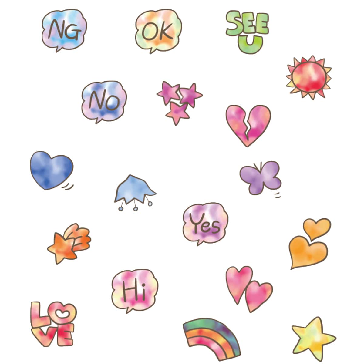 

40pcs Cartoon Sticker, Multicolor