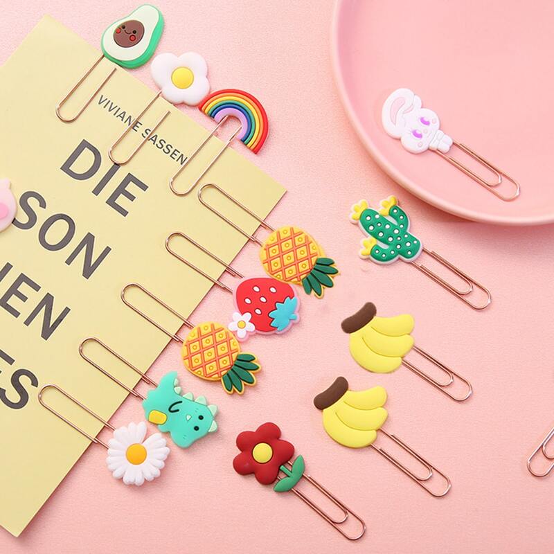 

5pcs Random Cartoon Fruit Paper Clip, Multicolor