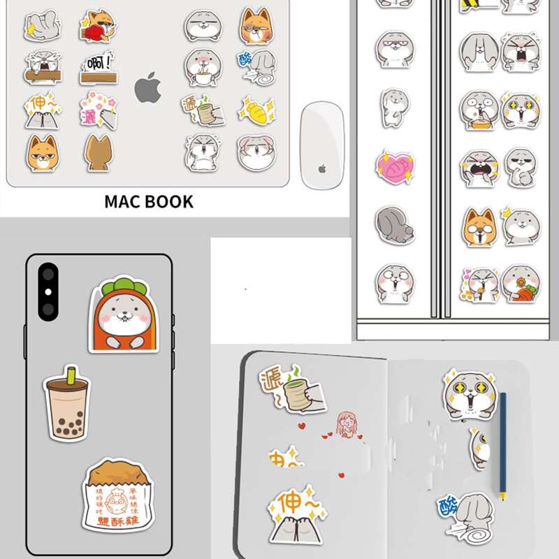 

40pcs Cartoon Rabbit Sticker, Multicolor