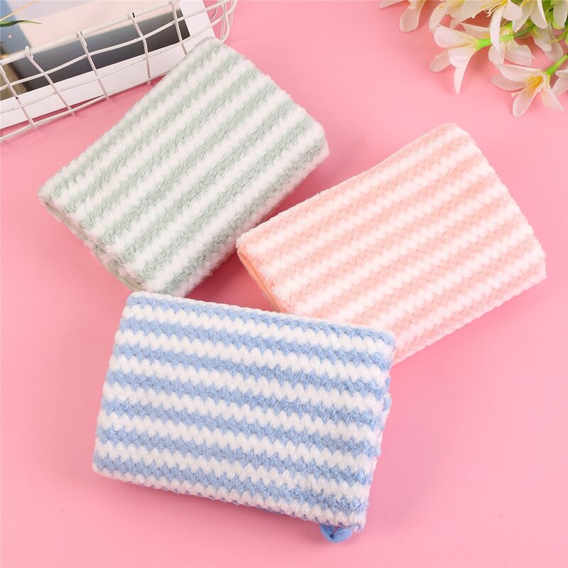 

3pcs Striped Pattern Towel, Multicolor
