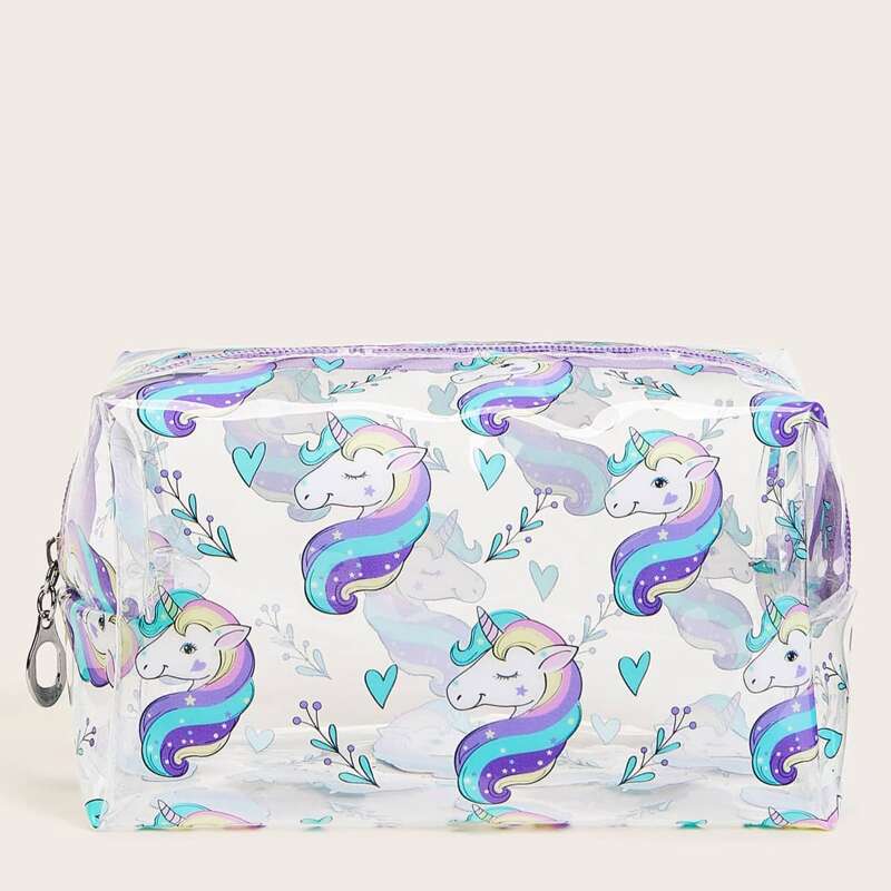 

Unicorn Clear Makeup Bag, Multicolor
