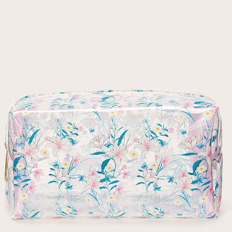 

Floral Clear Makeup Bag, Multicolor