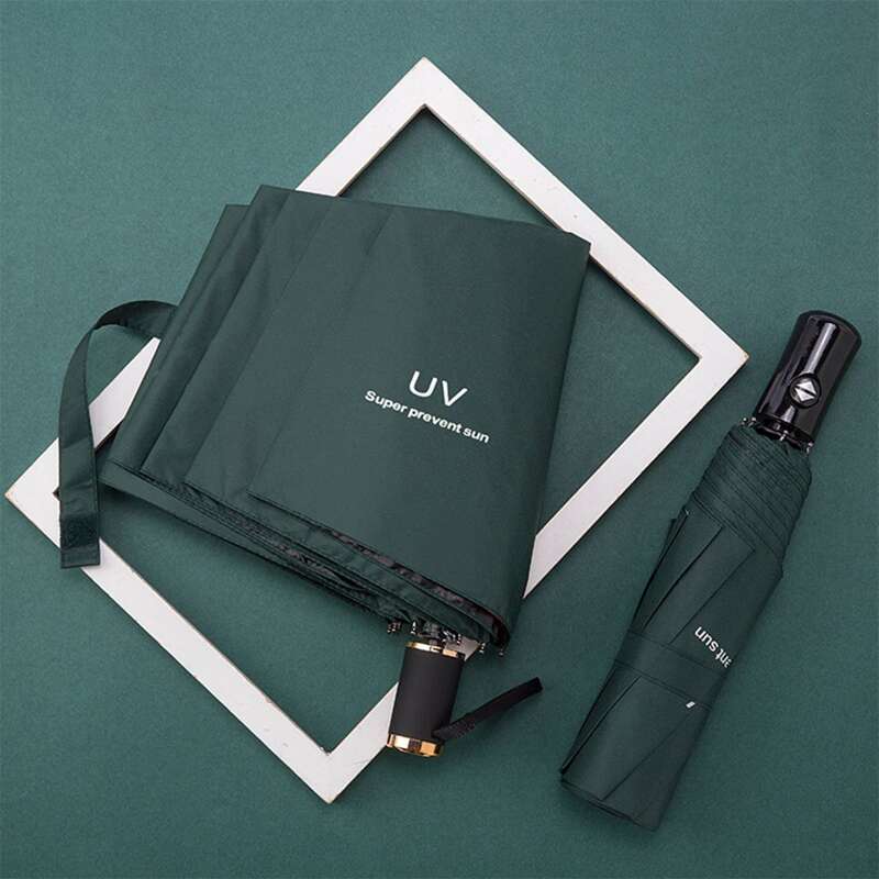 

1pc Letter Graphic Umbrella, Dark green