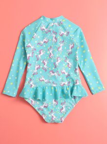 小女童獨角獸一件式泳裝