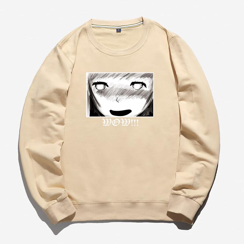 

Men Figure And Letter Graphic Sweatshirt, Apricot