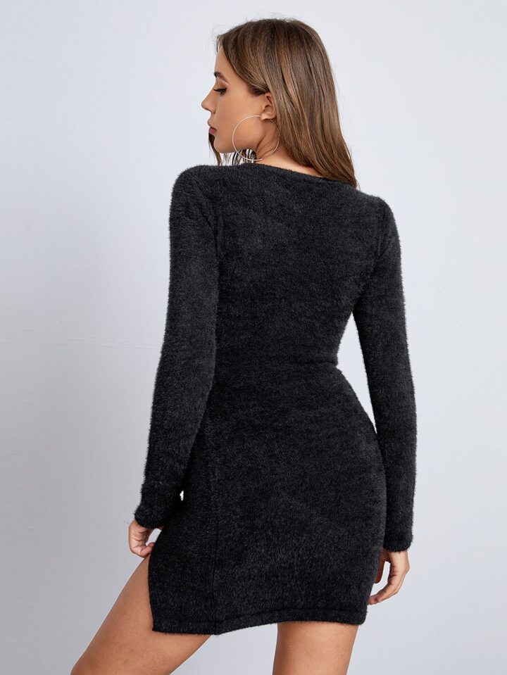 fluffy bodycon dress Amazon.com: ROAONOCOMO Women Furry Trim Hooded Short Christmas Dress Fluffy  Low Cut Bodycon Mini Dress Y2K Sexy Xmas Party Dress Clubwear A-White :  Clothing, Shoes & Jewelry