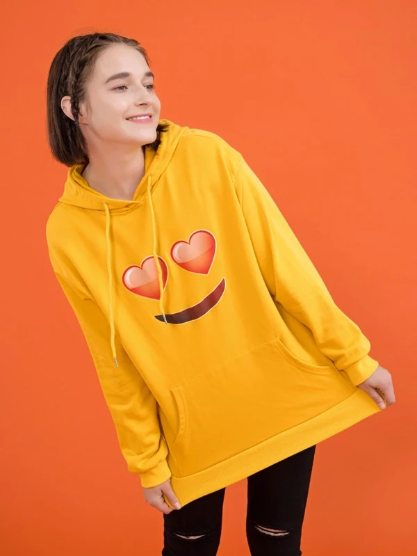 romwe yellow hoodie
