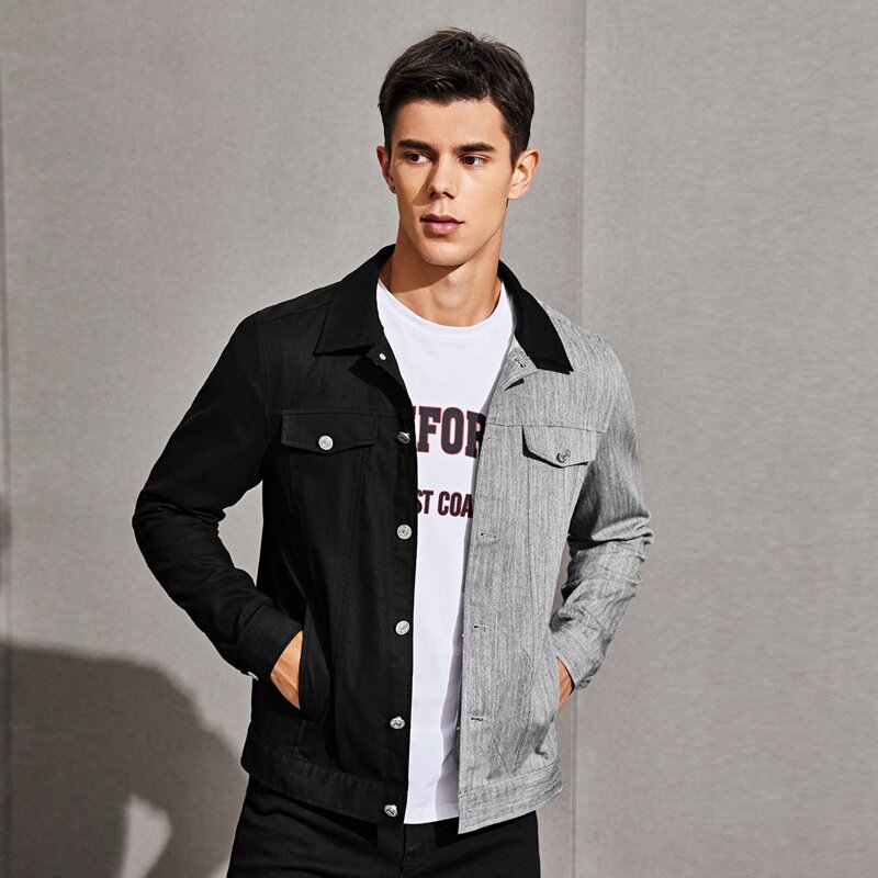 

Guys Single Breasted Colorblock Jacket, Multicolor