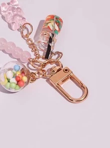 Clear Bear Decor Bag Charm - Multicolor - View 3