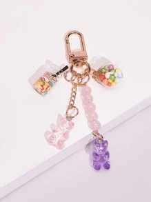 Clear Bear Decor Bag Charm - Multicolor - View 4
