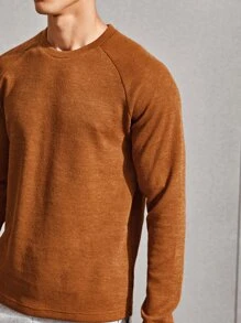 Manfinity RebelGame Men Raglan Sleeve Rib-knit Tee - Brown - View 5