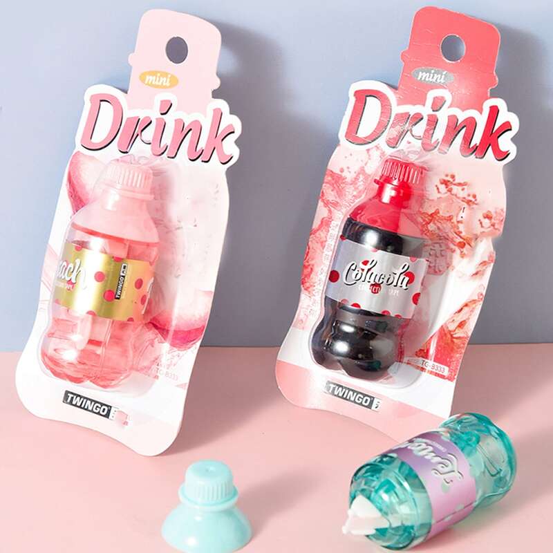

1pc Drink Shaped Random Correction Tape, Multicolor
