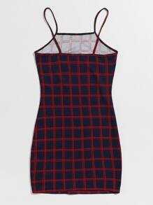 SHEIN Privé Grid Bodycon Dress - Multicolor - View 2