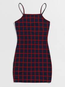 SHEIN Privé Grid Bodycon Dress - Multicolor - View 3