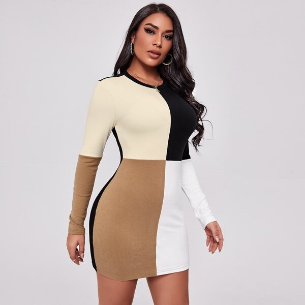 

Colorblock Bodycon Dress, Multicolor