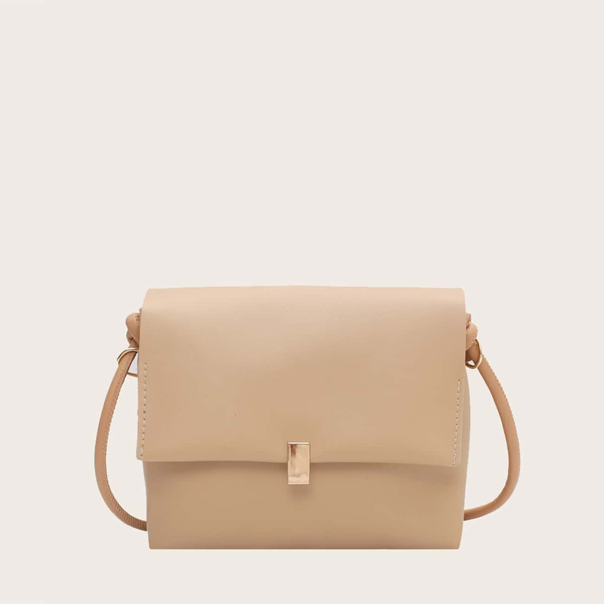 

Minimalist Flap Crossbody Bag, Khaki