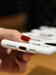 Cow Pattern Case Compatible With iPhone - Black and White - View 7