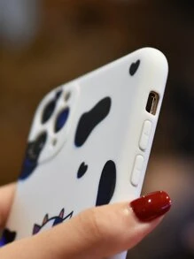 Cow Pattern Case Compatible With iPhone - Black and White - View 8