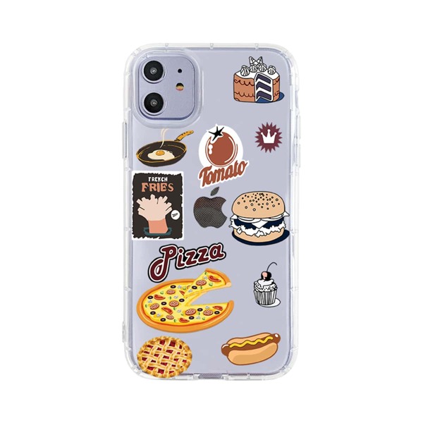 

Food Print Clear iPhone Case, Multicolor