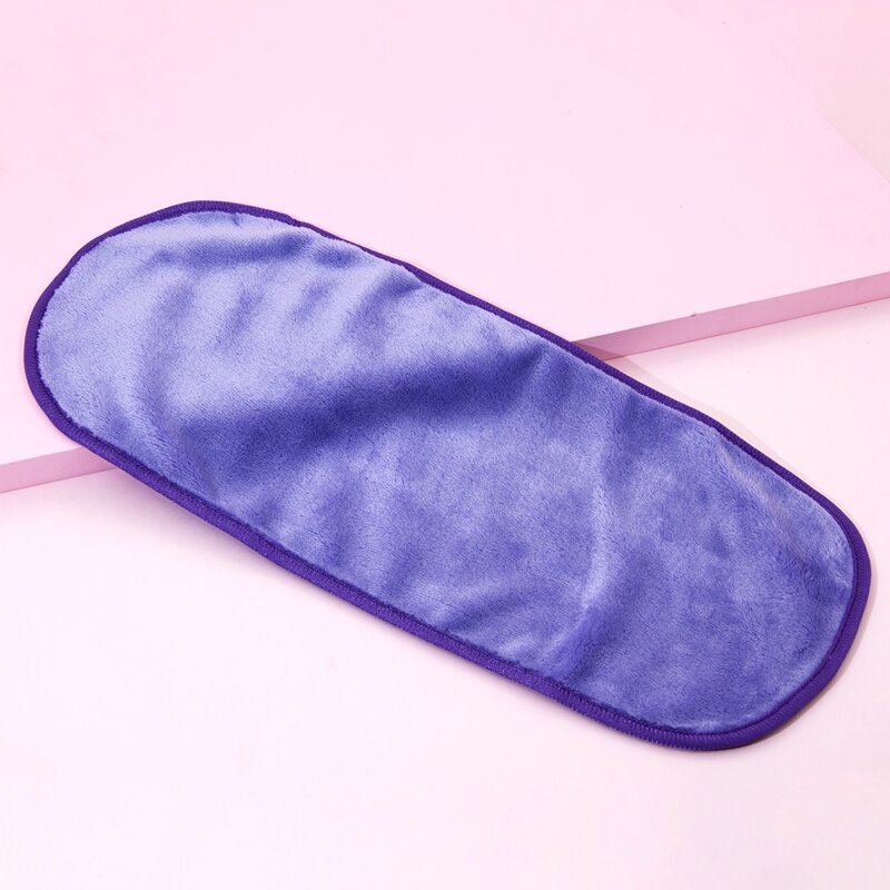 

1pc Solid Makeup Remover Towel, Purple
