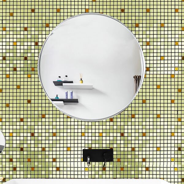 

1sheet Mosaic Pattern Wall Sticker, Gold