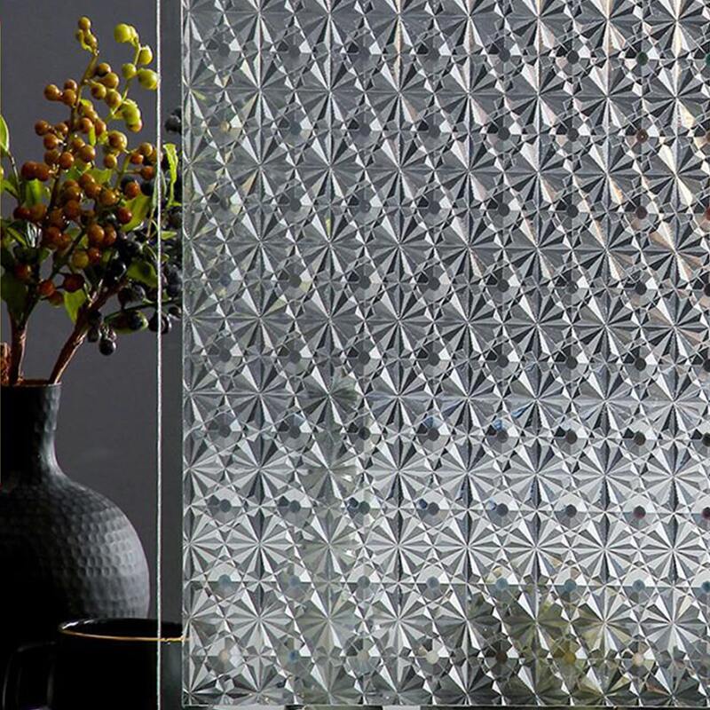 

1sheet 3D Embossed Opaque Glass Sticker, Silver