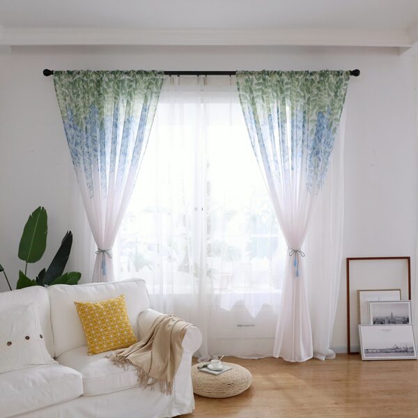 

Flower Print Single Panel Curtain, Multicolor