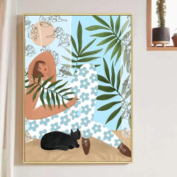 

Abstract Pattern Wall Painting Without Frame, Multicolor