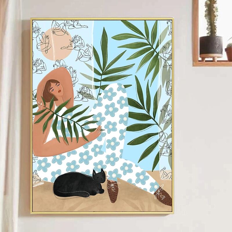 

Abstract Pattern Wall Painting Without Frame, Multicolor