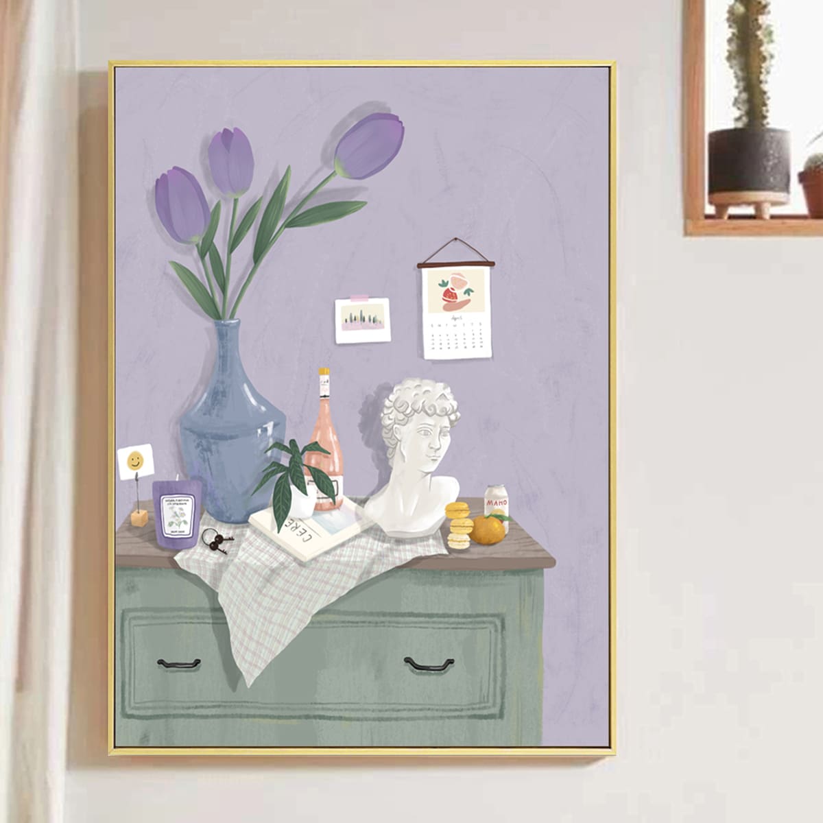 

Abstract Pattern Wall Painting Without Frame, Multicolor