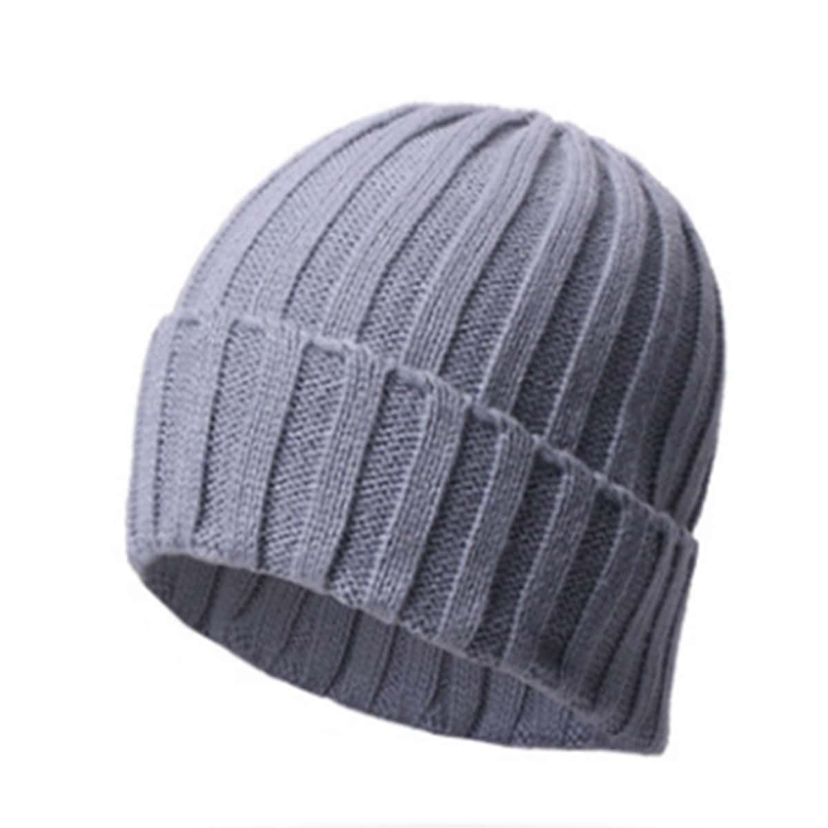 

Simple Plain Beanie, Grey