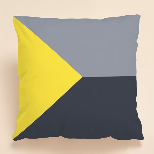 

Color Block Cushion Cover Without Filler, Multicolor