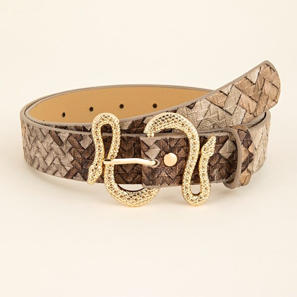 

Snake Buckle Belt, Khaki