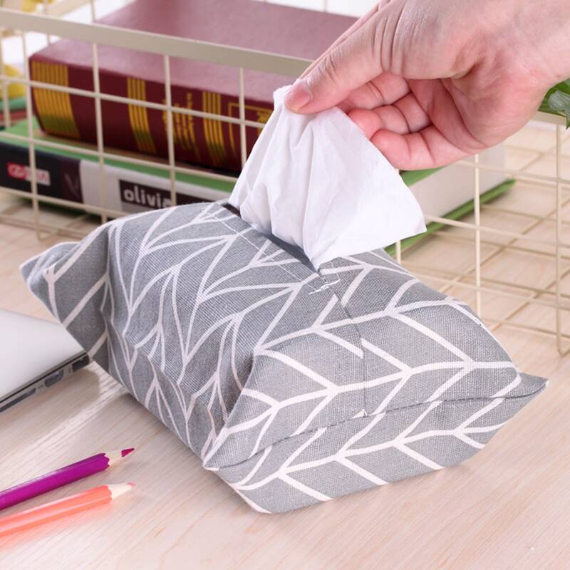 

1pc Random Geo Tissue Storage Bag, Multicolor