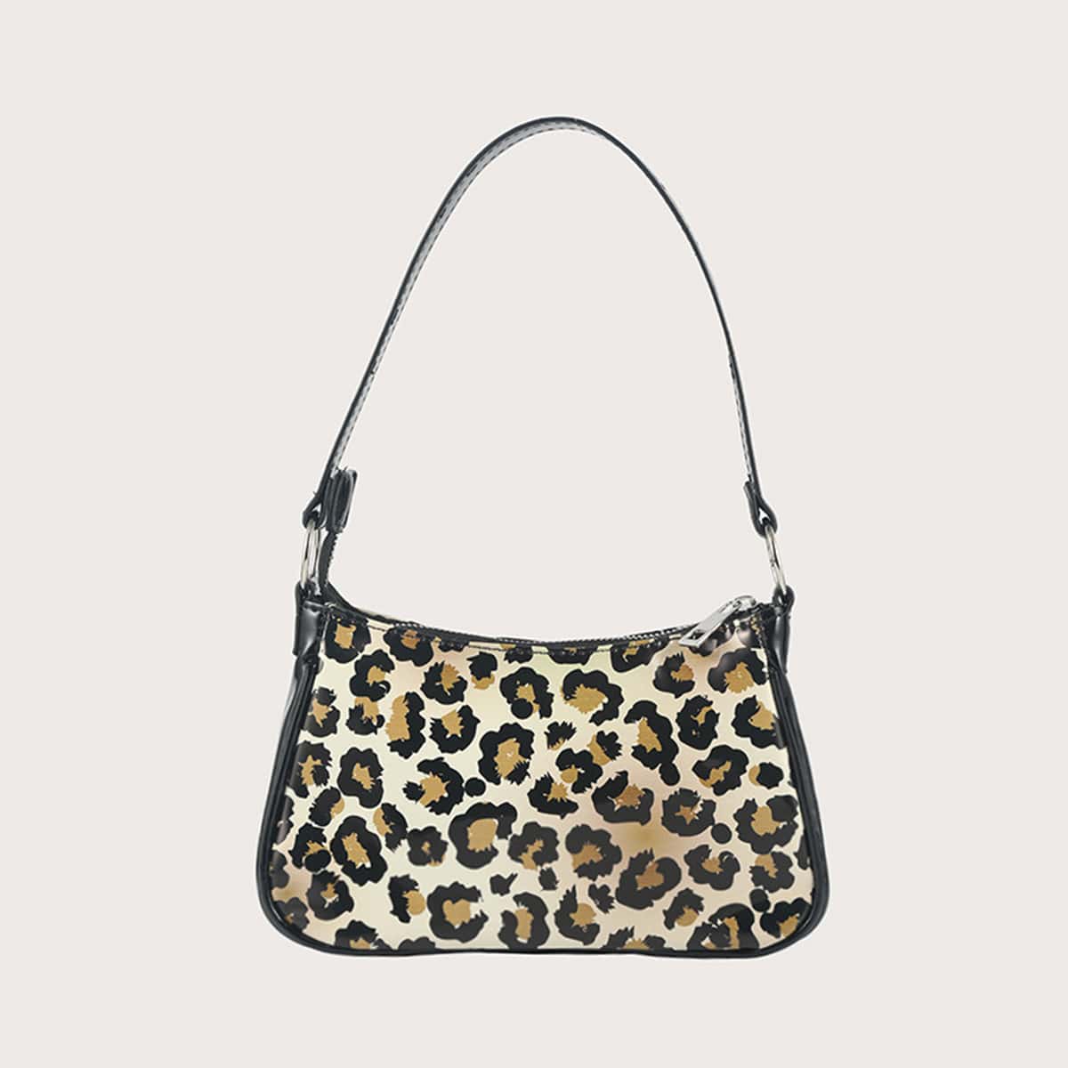 

Leopard Baguette Bag, Brown