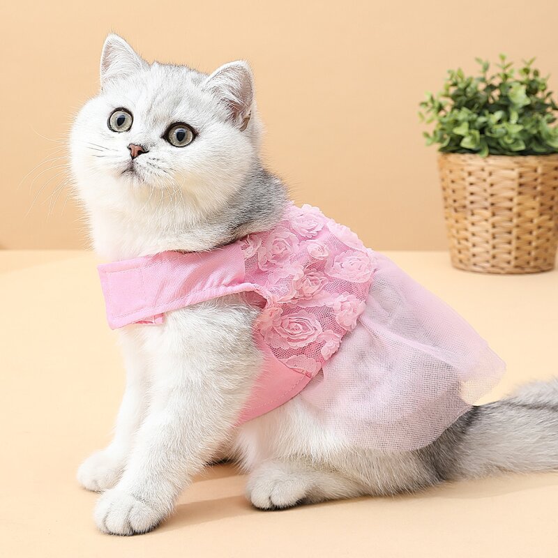 

Flower Design Cat Dress, Pink