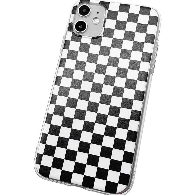 

Checkered iPhone Case, Black and white