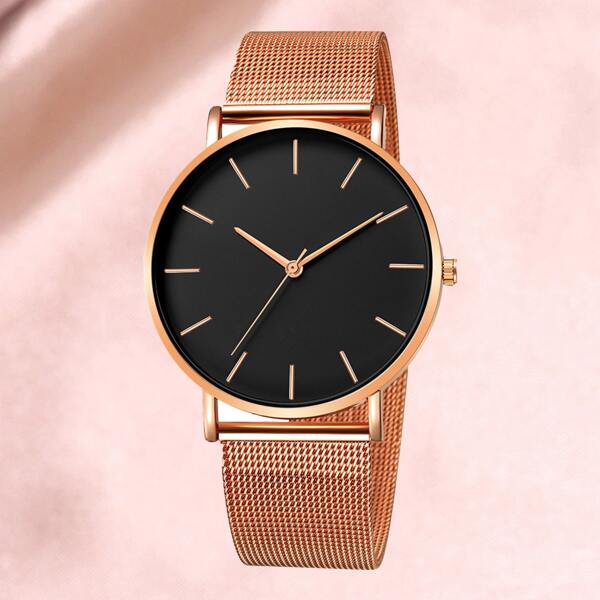 

1pc Men Round Pointer Quartz Watch