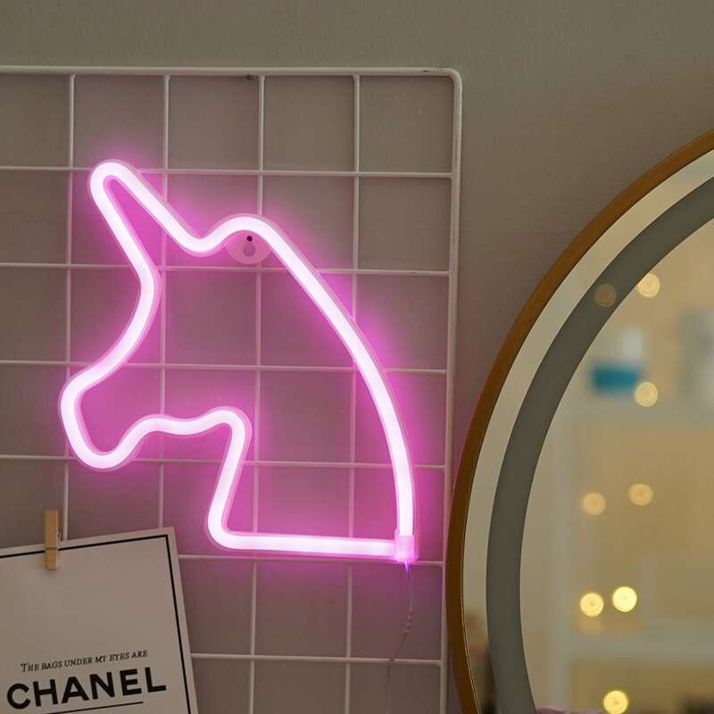 

Unicorn Shaped Night Light, Pink
