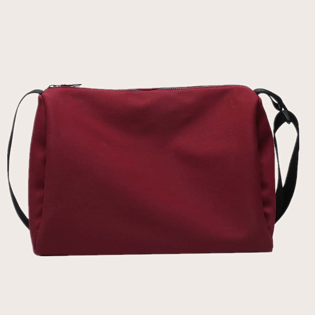

Minimalist Canvas Crossbody Bag, Red