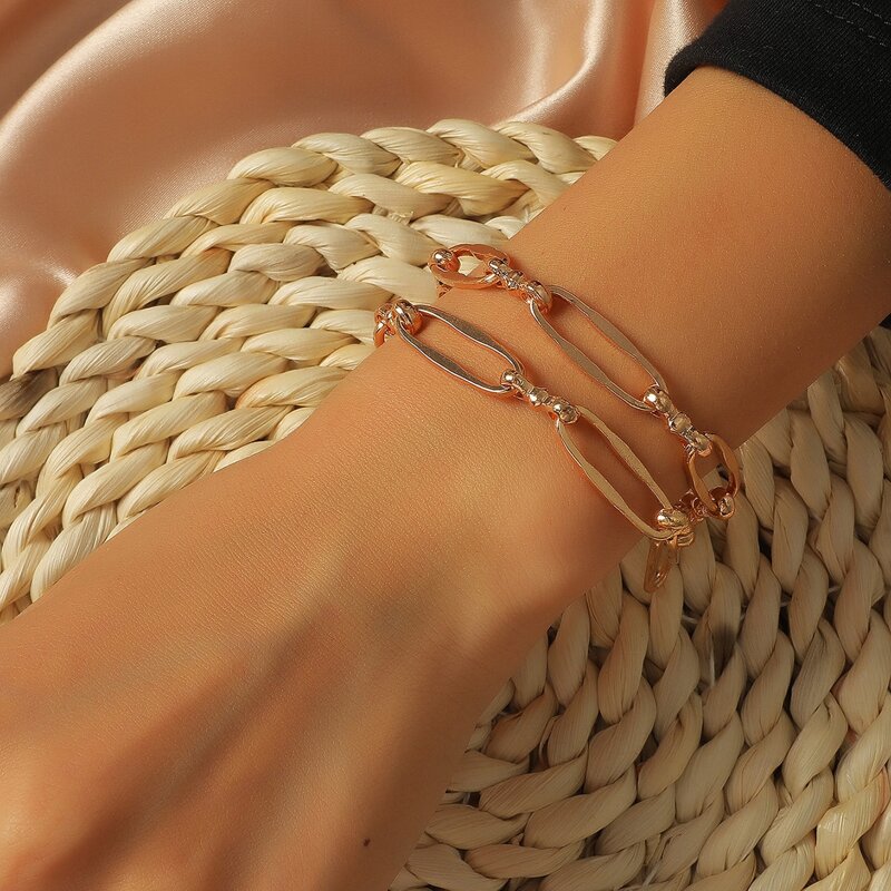 

Layered Chain Bracelet, Gold