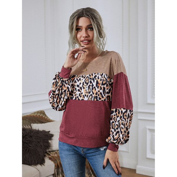 

Colorblock Drop Shoulder Sweatshirt, Multicolor