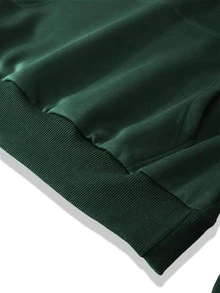 Manfinity Campus Court Capucha con cordón con letra - Verde Oscuro - Ver 3