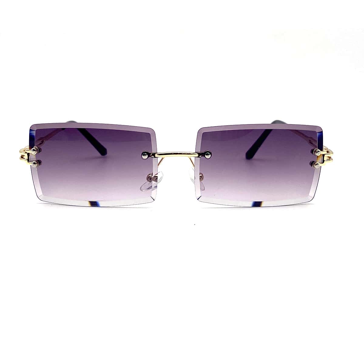 

Tinted Lens Rimless Sunglasses, Purple