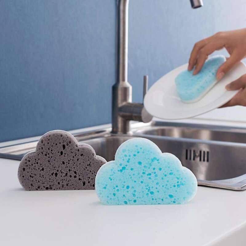 

2pcs Cloud Cleaning Sponge, Multicolor
