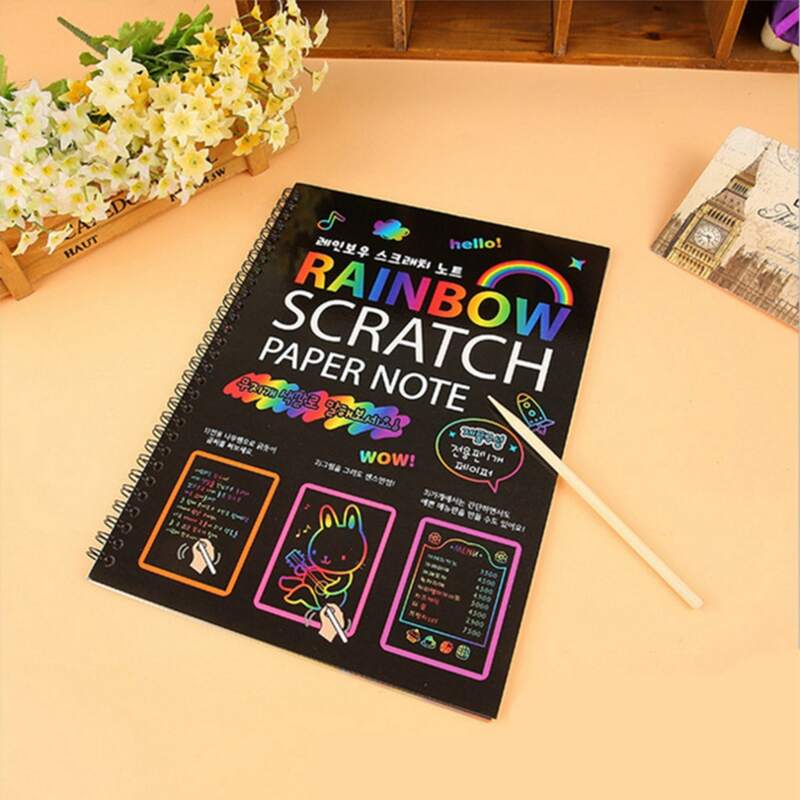 

1pc Scratch Painting Notebook, Black