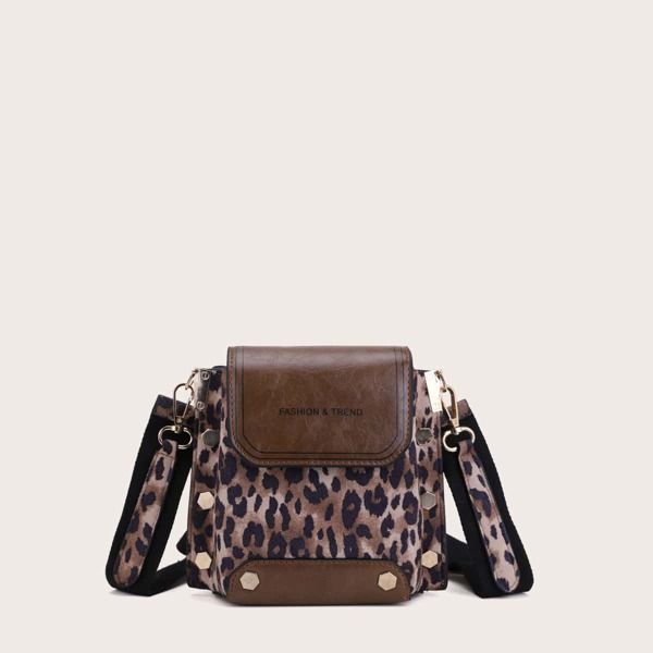

Leopard Crossbody Bag, Brown